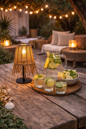 ibiza solar lamp, solar hanglamp tuin, boho buitenlamp, jute solar lamp, solar verlichting tuin, ibiza tuinlamp, buitenlamp zonne energie